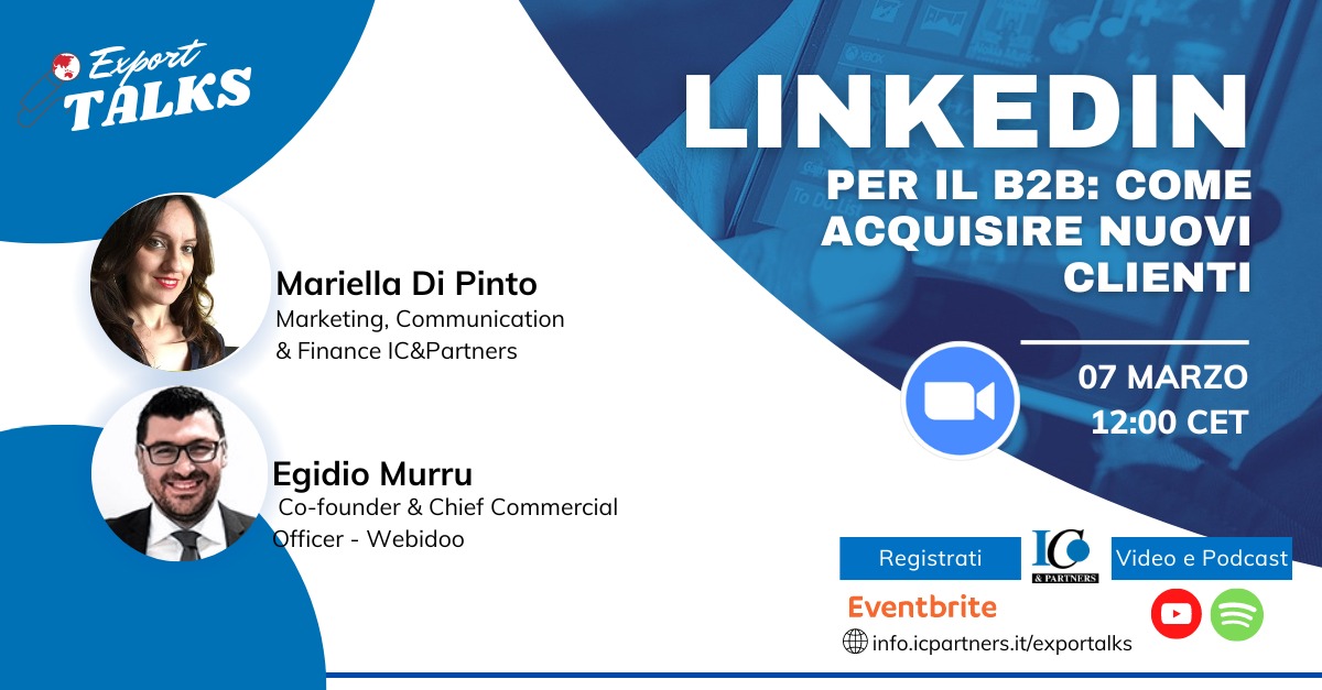 Export Talks-LinkedIn per il B2B: come acquisire nuovi clienti