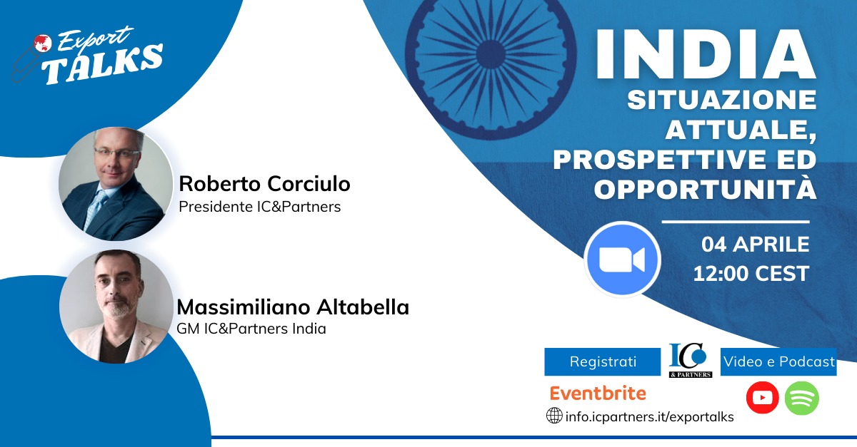 Export Talks-India: Situazione attuale, prospettive ed opportunità