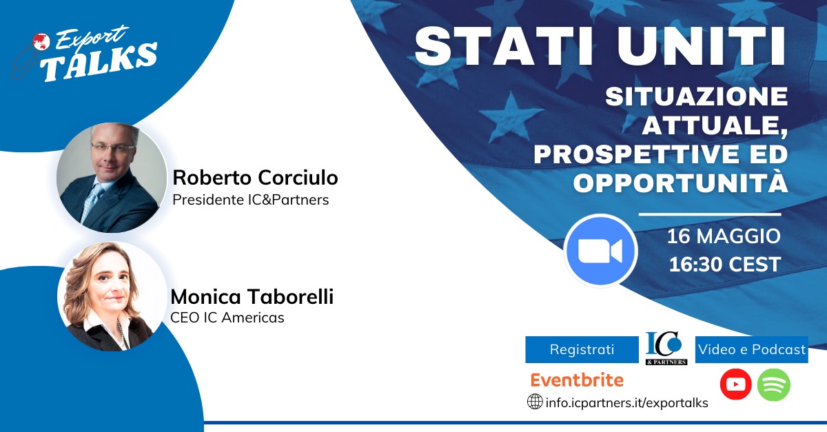 Export Talks-Stati Uniti: Situazione attuale, prospettive ed opportunità